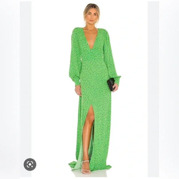 green emerald velvet dress Jamm Dress by AFRM